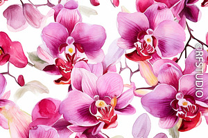 Exotic Orchids Seamless Bundle 1