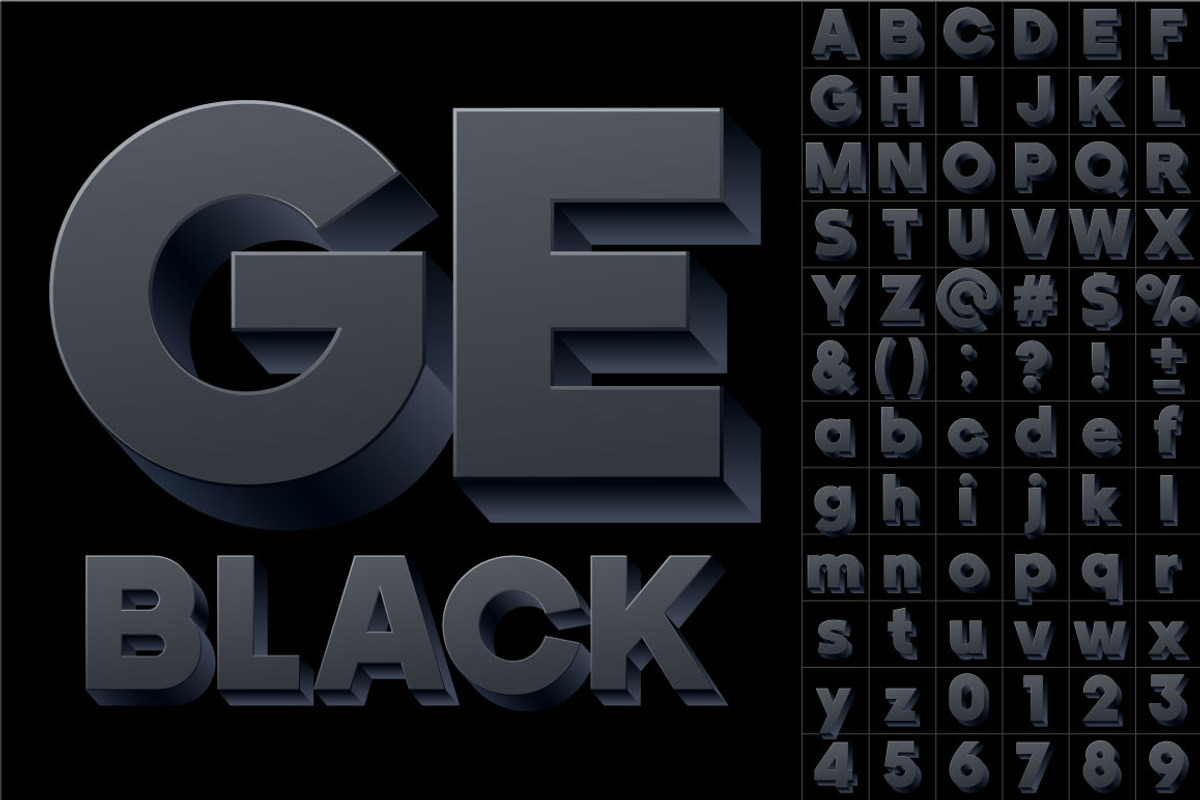 Vector alphabet of simple 3d letters, an Object Graphic by popskraft (Photo 8 of 8)