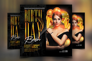 Birthday Bash Flyer, a Flyer Template by AfzaalGraphics