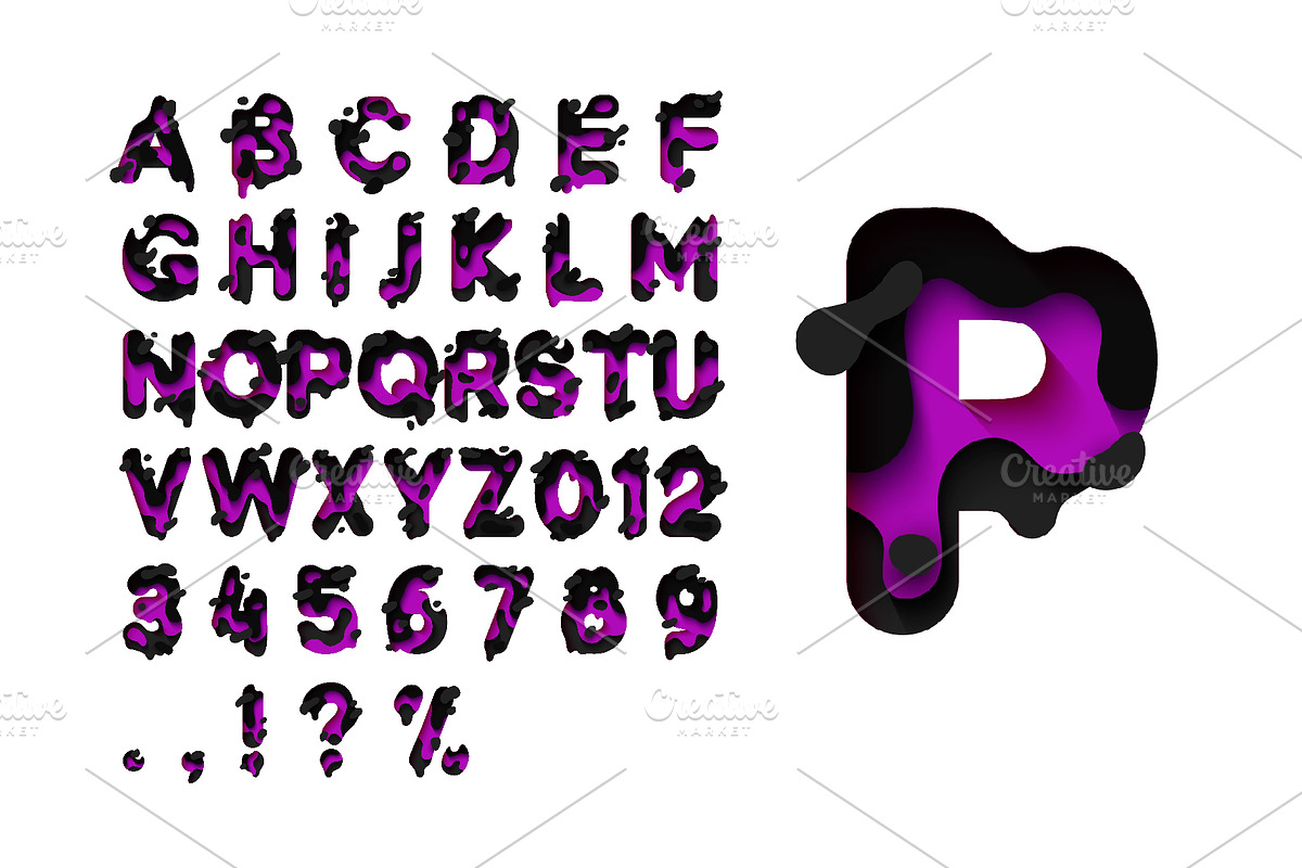 PAPER style OTF-SVG Font preview 8