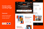 Construction Landing Page, an UI Kit Template by ENATIVE (Thumbnail 1 of 4)