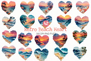 watercolor retro beach heart Clipart, an Illustration by Designworld (Thumbnail 1 of 7)