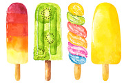 Ice cream watercolor collection, a Food Illustration by Nataliia Pyzhova (Thumbnail 6 of 8)