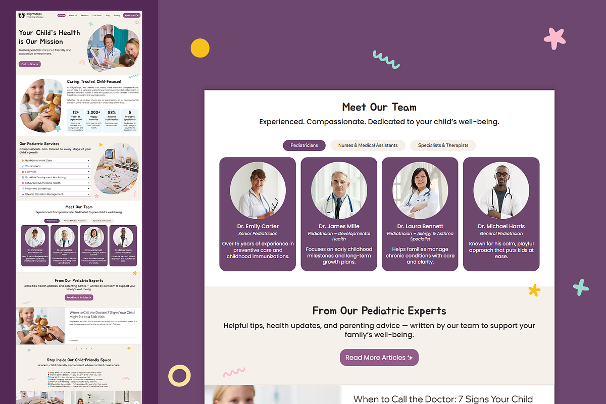 Kids Clinic - Wix Studio Website, a Wix Template by Kitteeh (Photo 2 of 11)