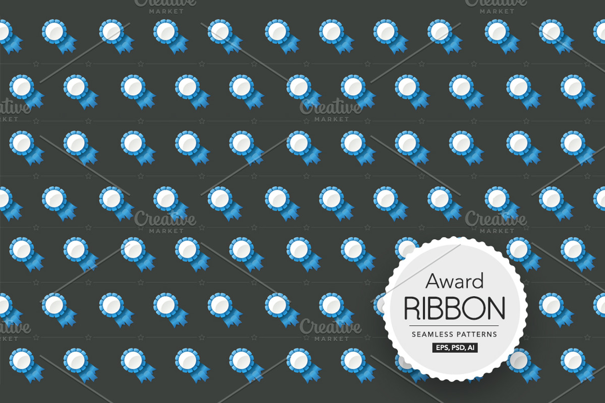 Award Ribbon Seamless Pattern, a Pattern Graphic by ToozDesign (Photo 3 of 10)