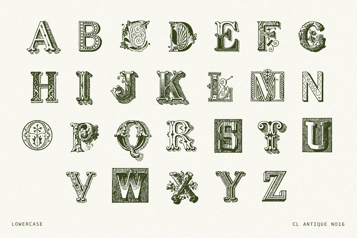 Decorative Vintage Drop Cap Font, a Serif Font by Century Library (Photo 4 of 5)