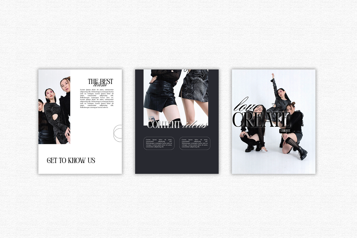 Bold Black Canva Instagram Kit, a Social Media Template by Lumisse Studio (Photo 4 of 10)