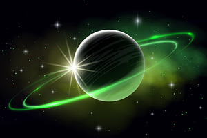 Space Planets Vector Set