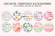 Cheerful Christmas Backgrounds, a Pattern Graphic by swiejko (Thumbnail 1 of 10)