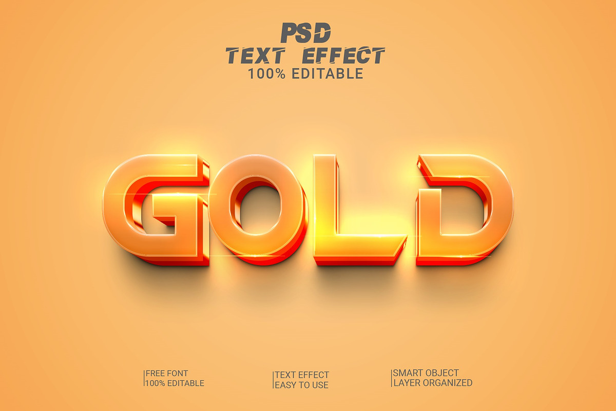 3d Gold Text Style Effect, a Layer Style Add-On by Md Imamul