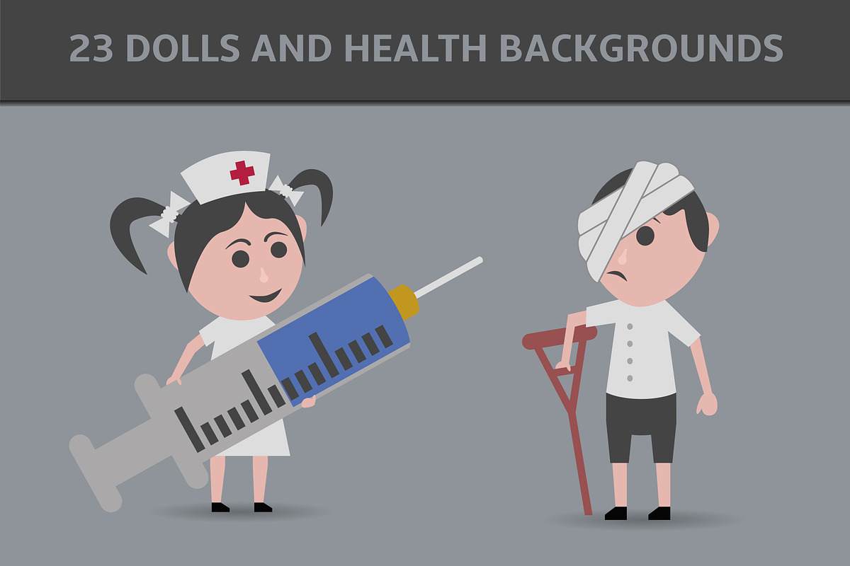 23 dolls and health backgrounds, a Healthcare Illustration by noche (Photo 1 of 23)