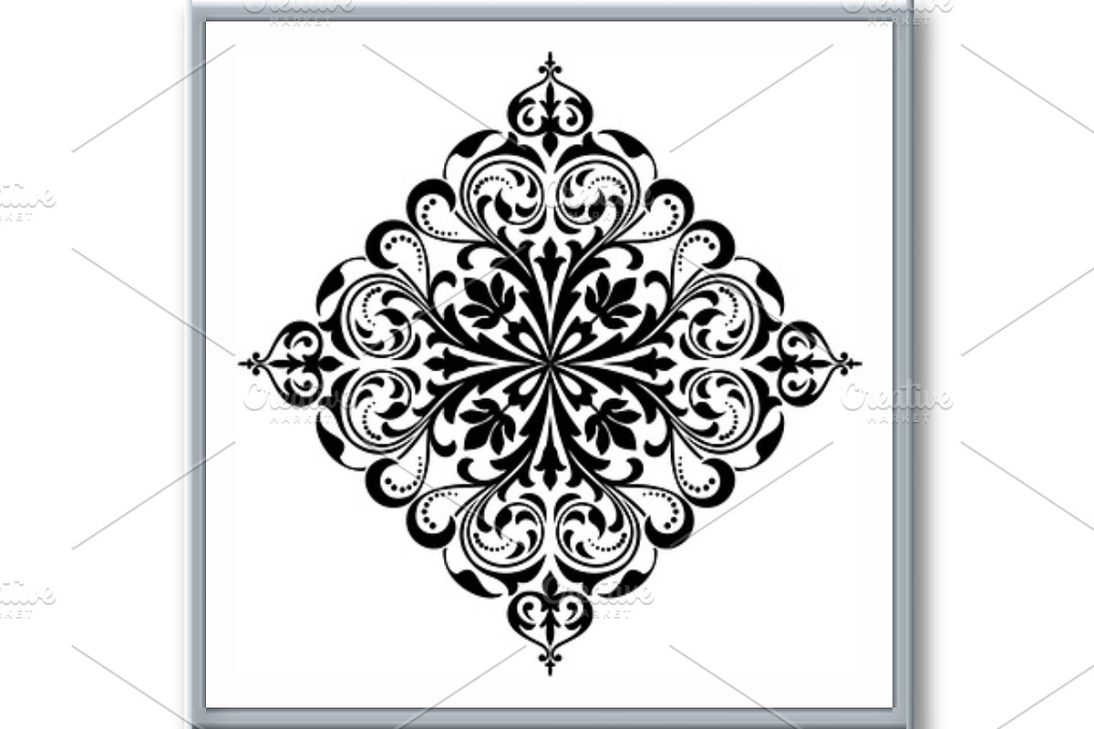 Damask graphic ornament. Floral, a Decorative Illustration by RODINA (Photo 2 of 3)