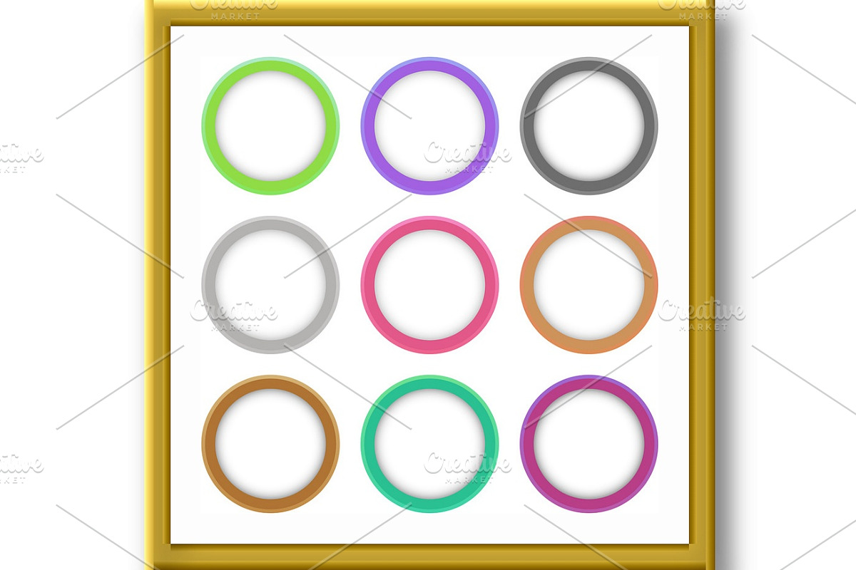 Set of Modern Colorful Oval Banners, a Decorative Illustration by FineArtStudio (Photo 2 of 3)