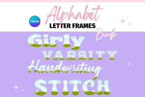 CANVA LETTERS BUNDLE Alphabet Frames