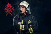 Firefighter Helmet Crossed Axes Logo, a Branding & Logo Template by Atlantis X Nurman Arbai (Thumbnail 3 of 3)