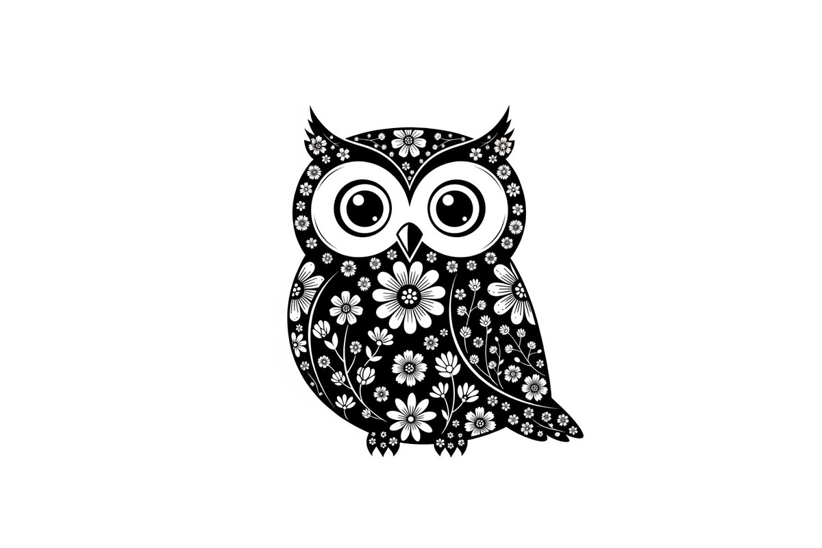 Cute Owl Silhouette Bundle, an Illustration by yasushie (Photo 15 of 31)