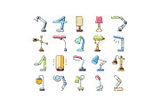 Different types of desk table lamps, an Object Graphic by pikepicture (Thumbnail 1 of 3)