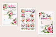 Modern Flower Drawing Guide, a Stationery Template by Designmela01 (Thumbnail 4 of 5)