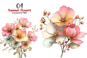 Summer Flowers Clipart PNG, an Illustration by SinaCreation (Thumbnail 1 of 6)