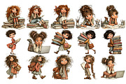 School Kids PNG Clipart Bundle, a Person Illustration by Nicolle's Colorful Art (Thumbnail 6 of 6)
