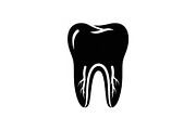 Human tooth dental silhouette, a Graphic by hafijul (Thumbnail 3 of 10)
