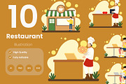 Restaurant Illustration Pack, an Illustration by baii09 (Thumbnail 1 of 4)