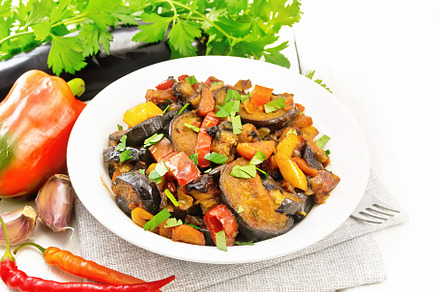 Ragout with eggplant