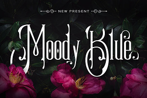 Moody Blue | An Elegant Vintage Font