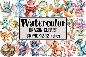 Dragon Clipart, an Illustration by Design Market