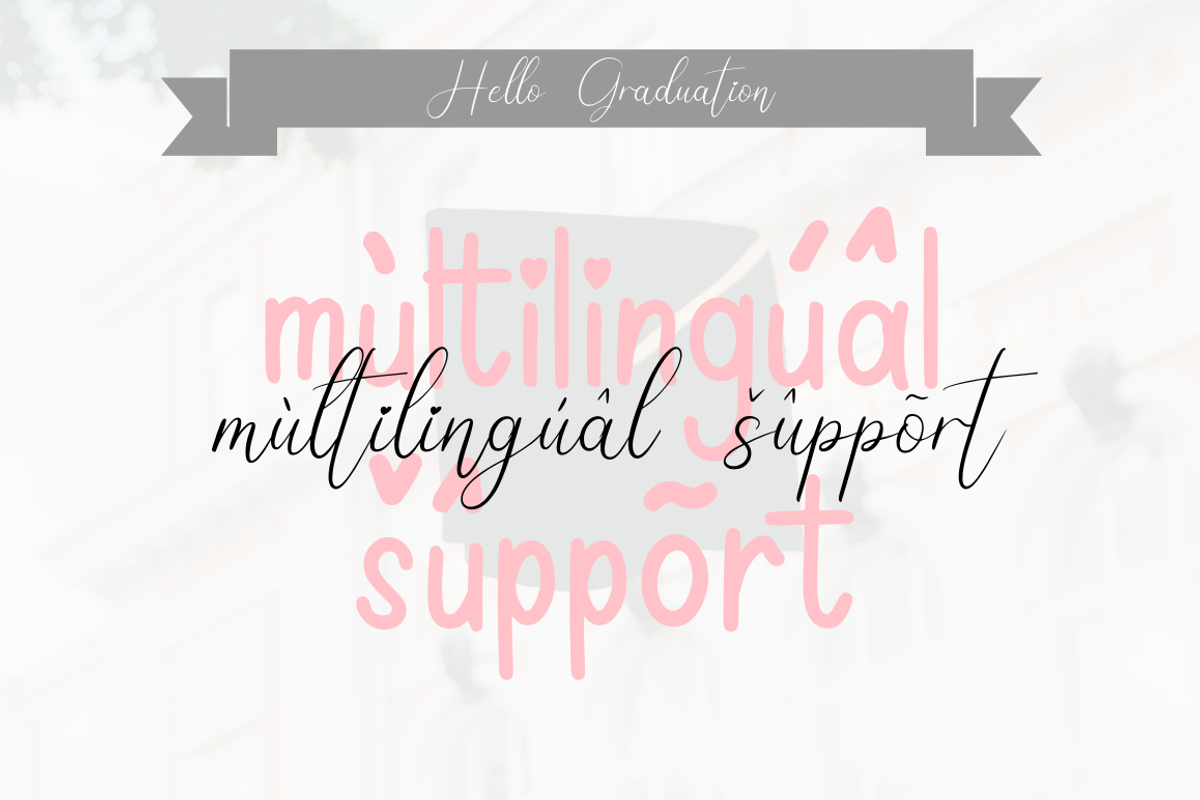 Hello Graduation | Font Duo, a Script Font by Rissyletter Studio (Photo 13 of 15)