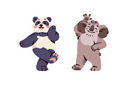 Funny animals dancing set, cards, an Animal Illustration by PaperTrident (Thumbnail 7 of 13)