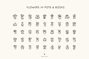 FUN FLOWERS line art illustrations, a Decorative Illustration by Crocus Paperi (Thumbnail 4 of 7)