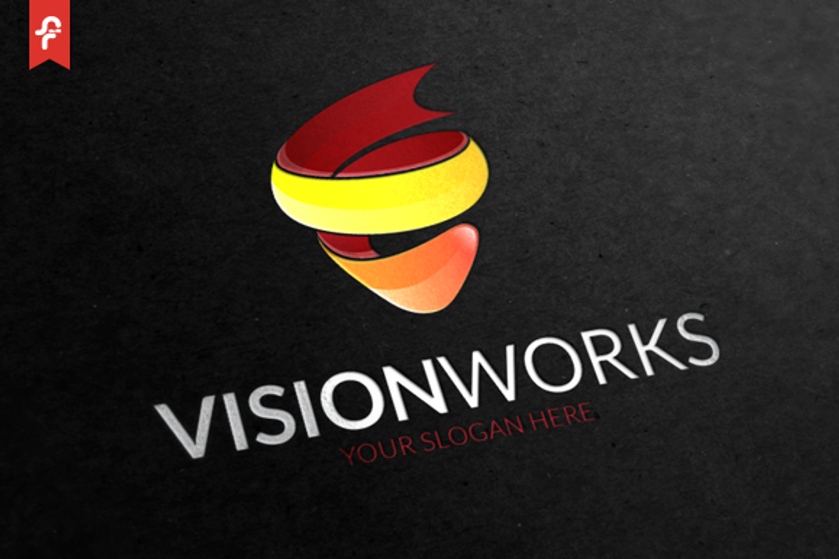 Vision Works Logo, a Branding & Logo Template by ft.studio