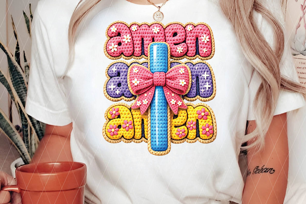 Floral Amen Christian Easter PNG, an Illustration by DreamPrint404 (Photo 6 of 6)