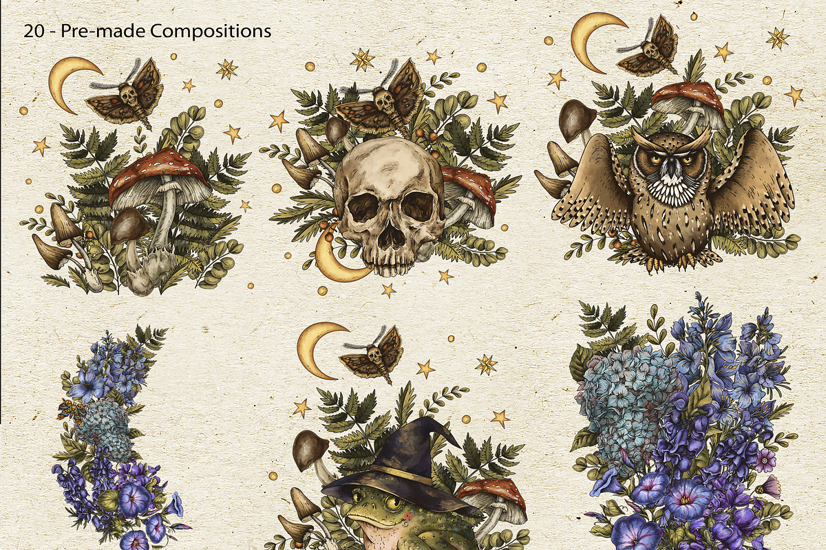 Poison Garden Witchcraft Clipart, an Object Illustration by Belusuab (Photo 15 of 16)