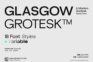 UT Glasgow Grotesk Family Font