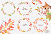 Autumn watercolor collection, an Illustration by BrushArtDesigns (Thumbnail 4 of 9)