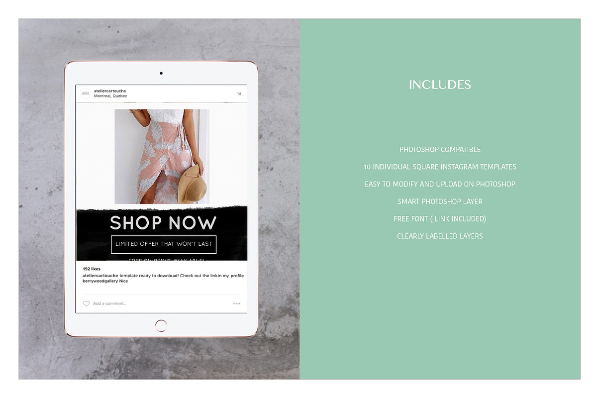 Instagram template - Black spring, a Social Media Template by AtelierCartouche (Photo 3 of 5)