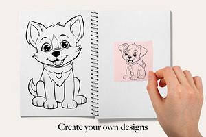 Cute Puppy Procreate Stamps