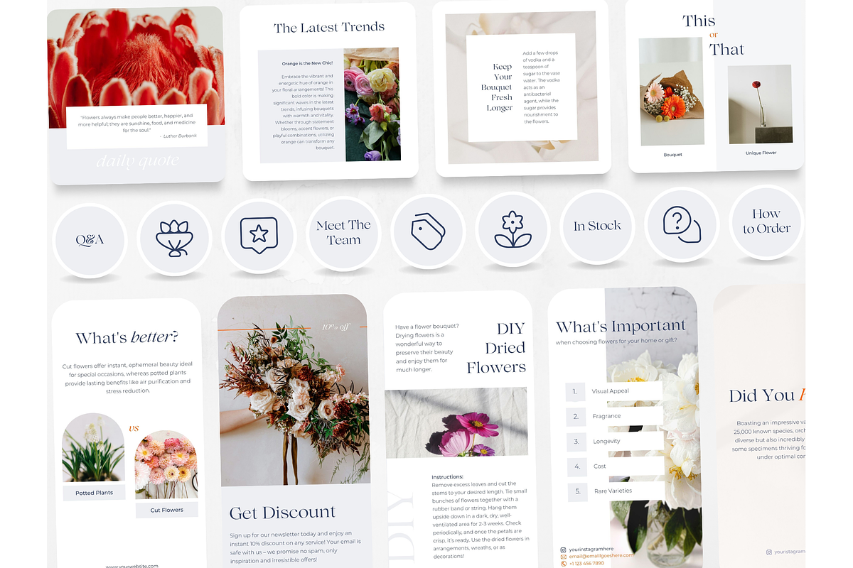 300 Floral Social Media BUNDLE, a Social Media Template by PatternLab. (Photo 9 of 9)
