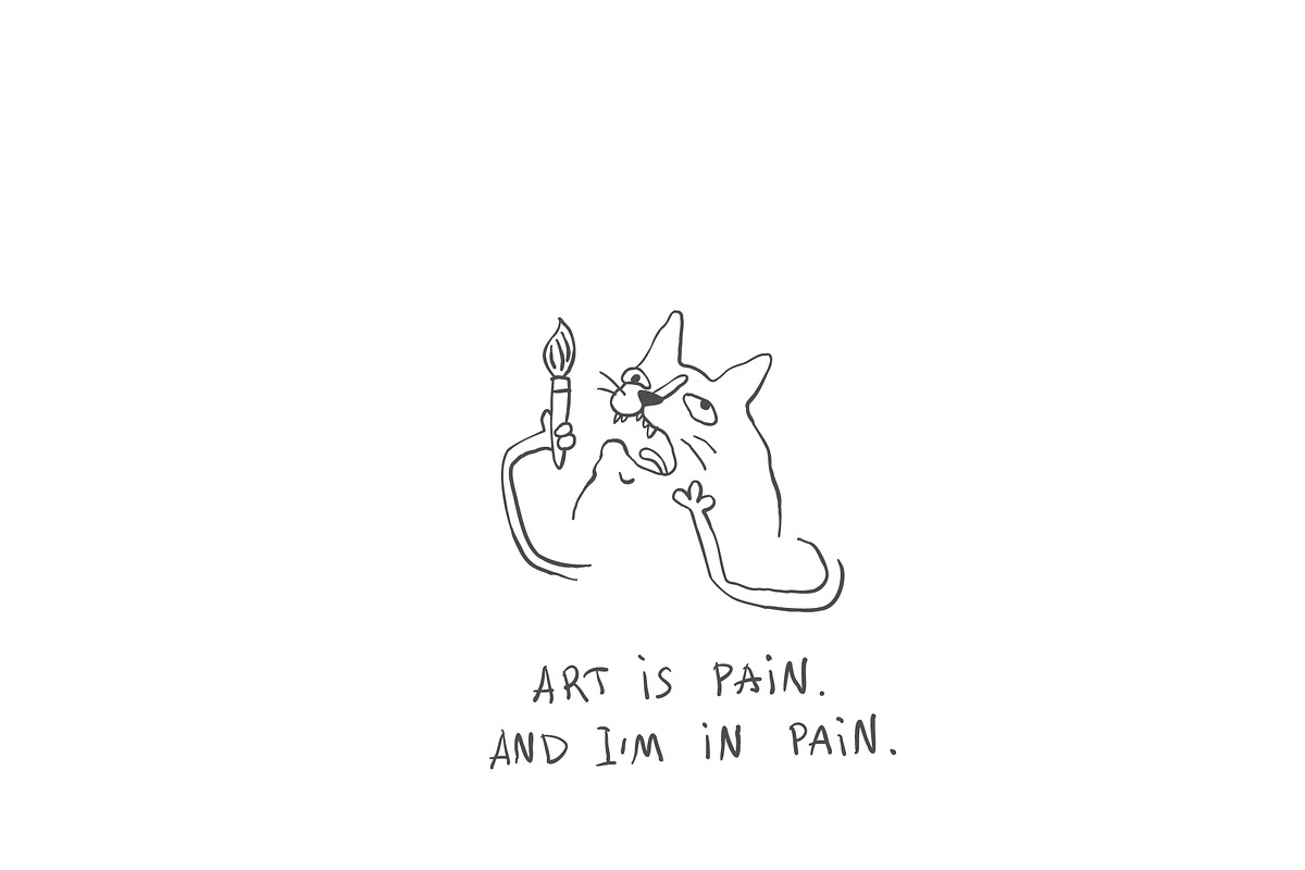 Weird Cat Comic Prints, an Illustration by Anastasiya Klempach (Photo 10 of 13)