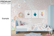 Nursery Bedding, Frame & Wall Mockup, a Household Mockup by mock-ups (Thumbnail 19 of 23)