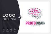 Proto Brain Logo Template, a Branding & Logo Template by LOGOMAGINE (Thumbnail 1 of 16)