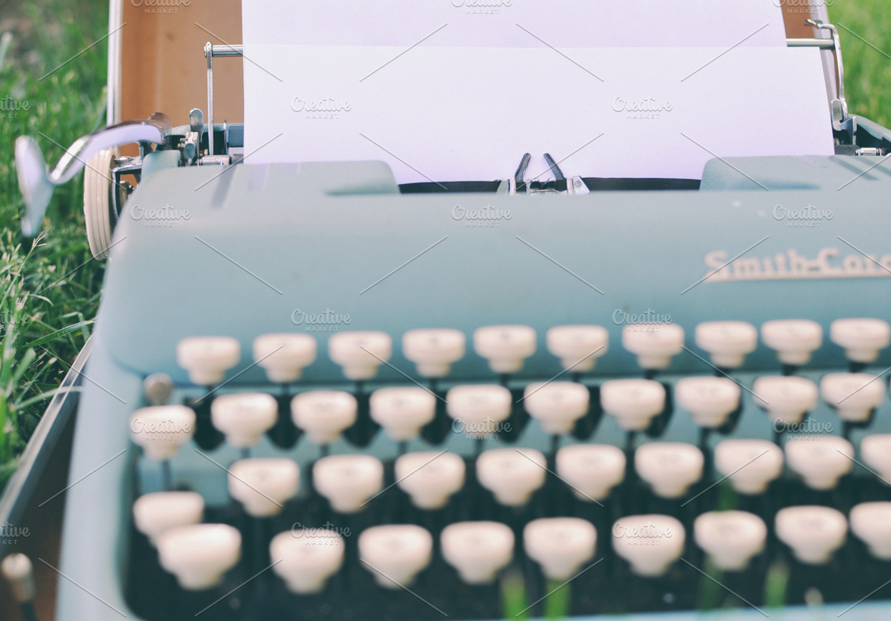 Retro typewriter featuring typewriter, smith corona, and vintage