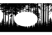 Forest Frame Silhouette SVG Bundle, an Illustration by jahid234 (Thumbnail 10 of 51)