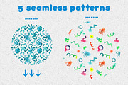 Retro 80's Watercolor Clipart, a Texture Illustration by WBS Design (Thumbnail 5 of 7)