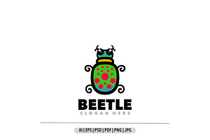 Beetle Insect Design Template