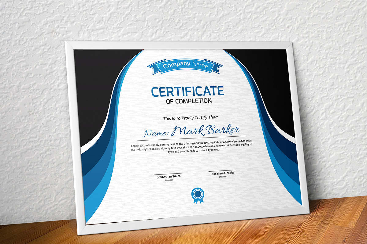Certificate Word | PSD | AI, a Stationery Template by Curve Design (Photo 1 of 4)