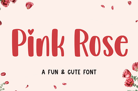 Pink Rose, a Handwritten Font by Mozatype