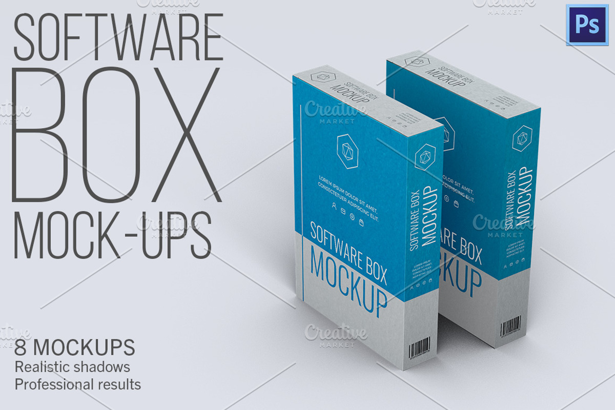 Software Box - 8 Mockups, a Packaging Mockup by Illusiongraphic (Photo 1 of 12)